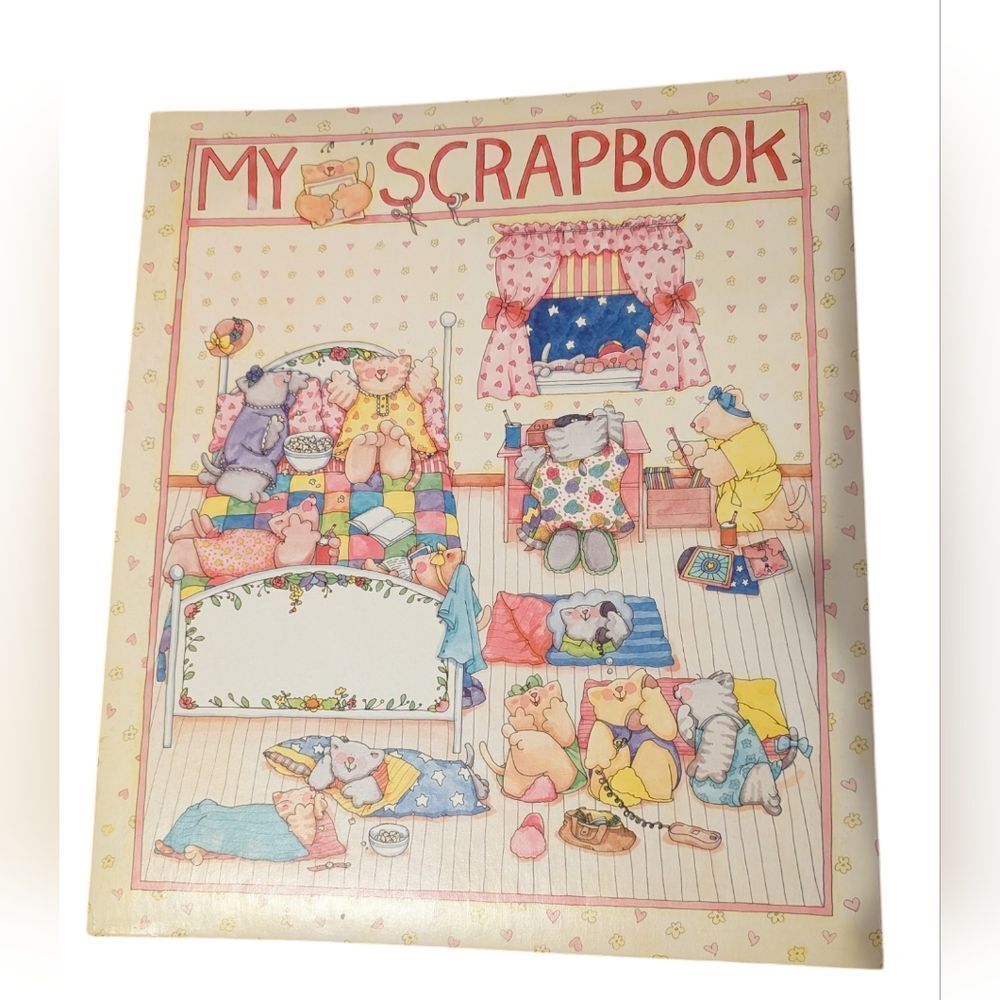 Vintage 90s Due‎ Dreamer CR Gibson kitty cat theme scrapbook